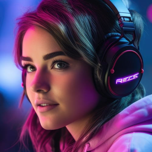 AI-generated image representing the target audience of this project, a young gamer named Tara.